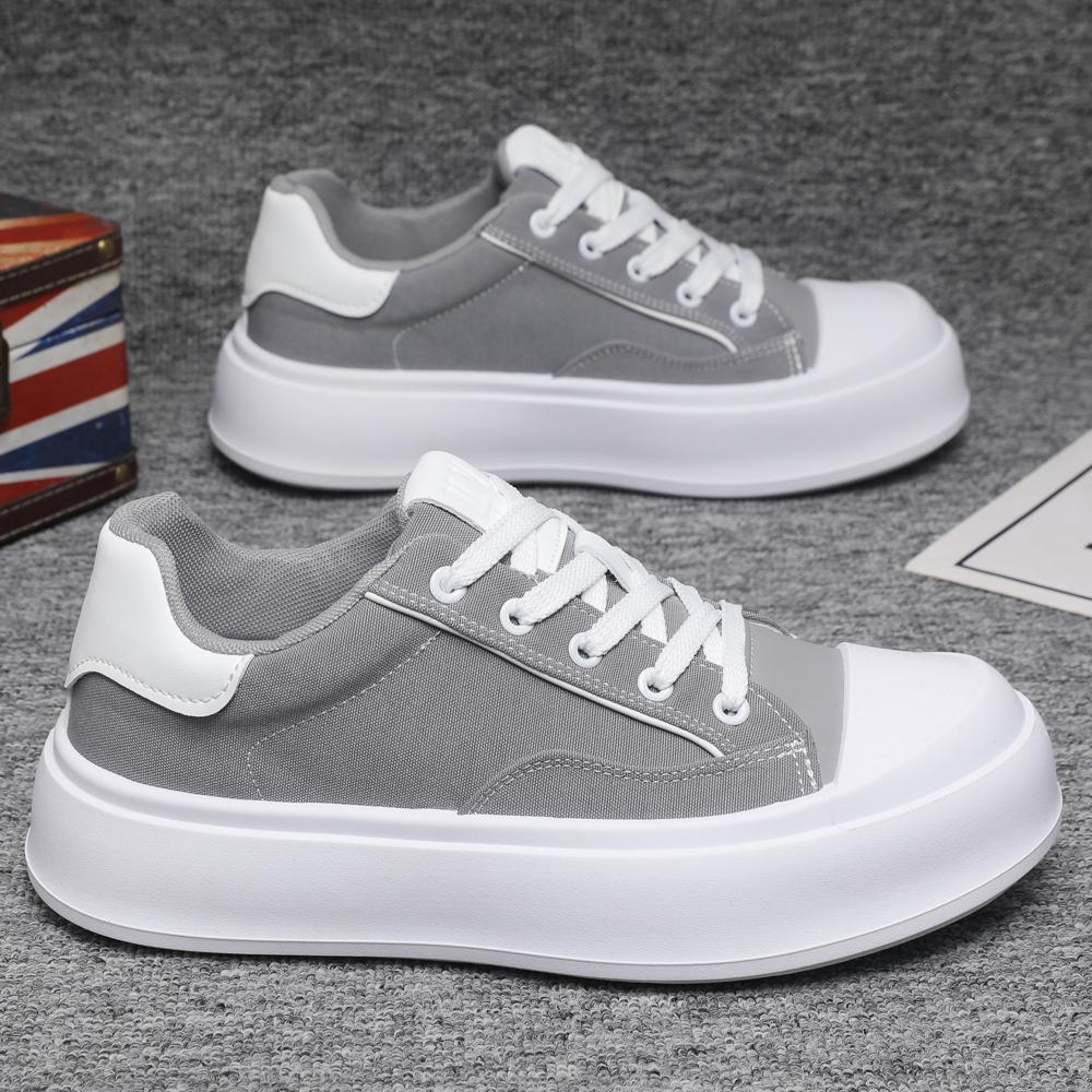 2026 Hot Selling Men's Sneakers Casual Sports Shoes Trendy Breathable Durable Height Increasing Thick Soled Canvas Casual Shoes