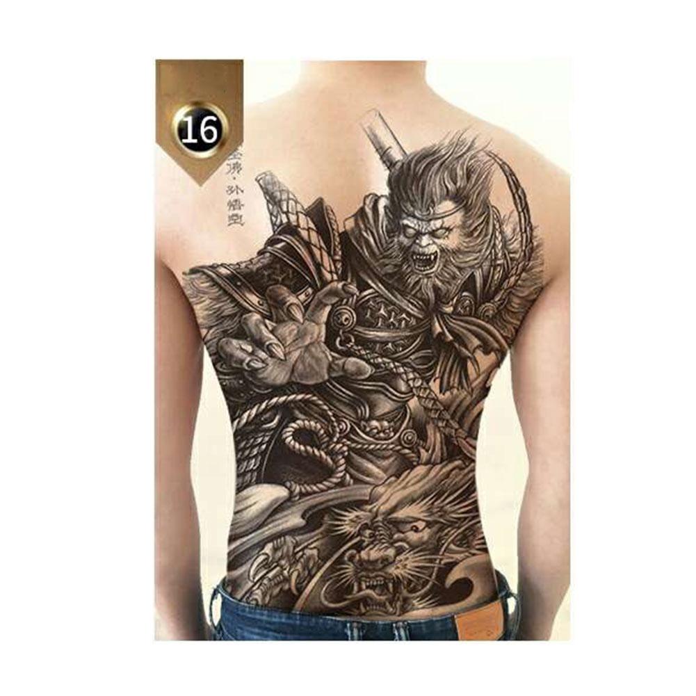 Tatouage de poitrine complet, grands autocollants de tatouage, poisson loup  tigre Dragon, tatouages \u200b\u200bFlash temporaires imperméables acheter à prix bas  — livraison gratuite, avis réels avec des photos — Joom, image size:1001x1001