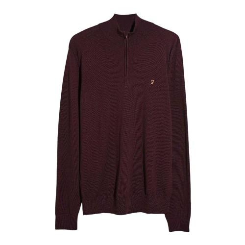 Farah Mens Zip Neck Sweater Top