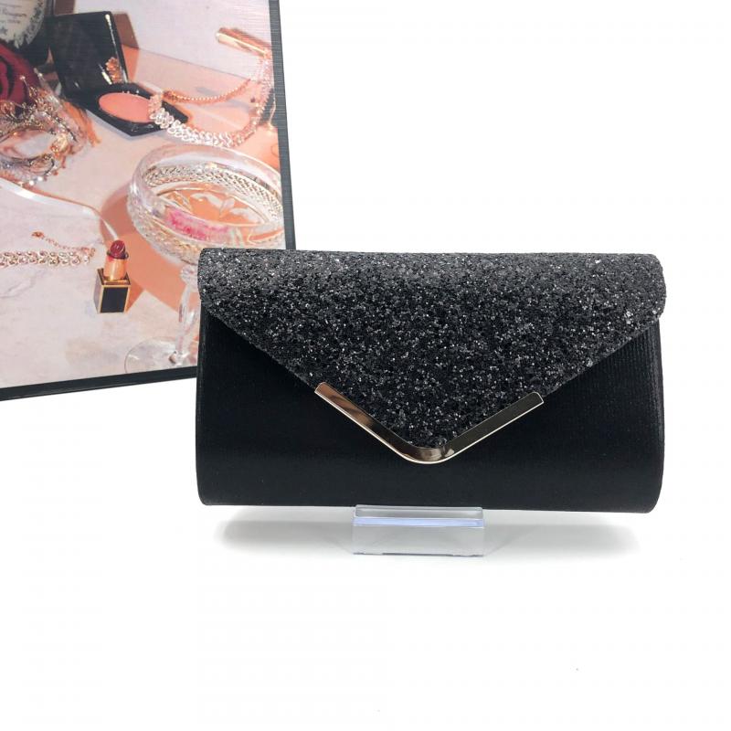 Ladies clutch glitter elegant evening bag shiny handbag