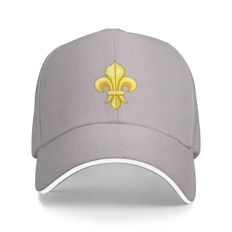 Klasická kšiltovka Fleur De Lis pro muže Dámské Přizpůsobitelné Unisex French Lily Flower Dad Hat Outdoor