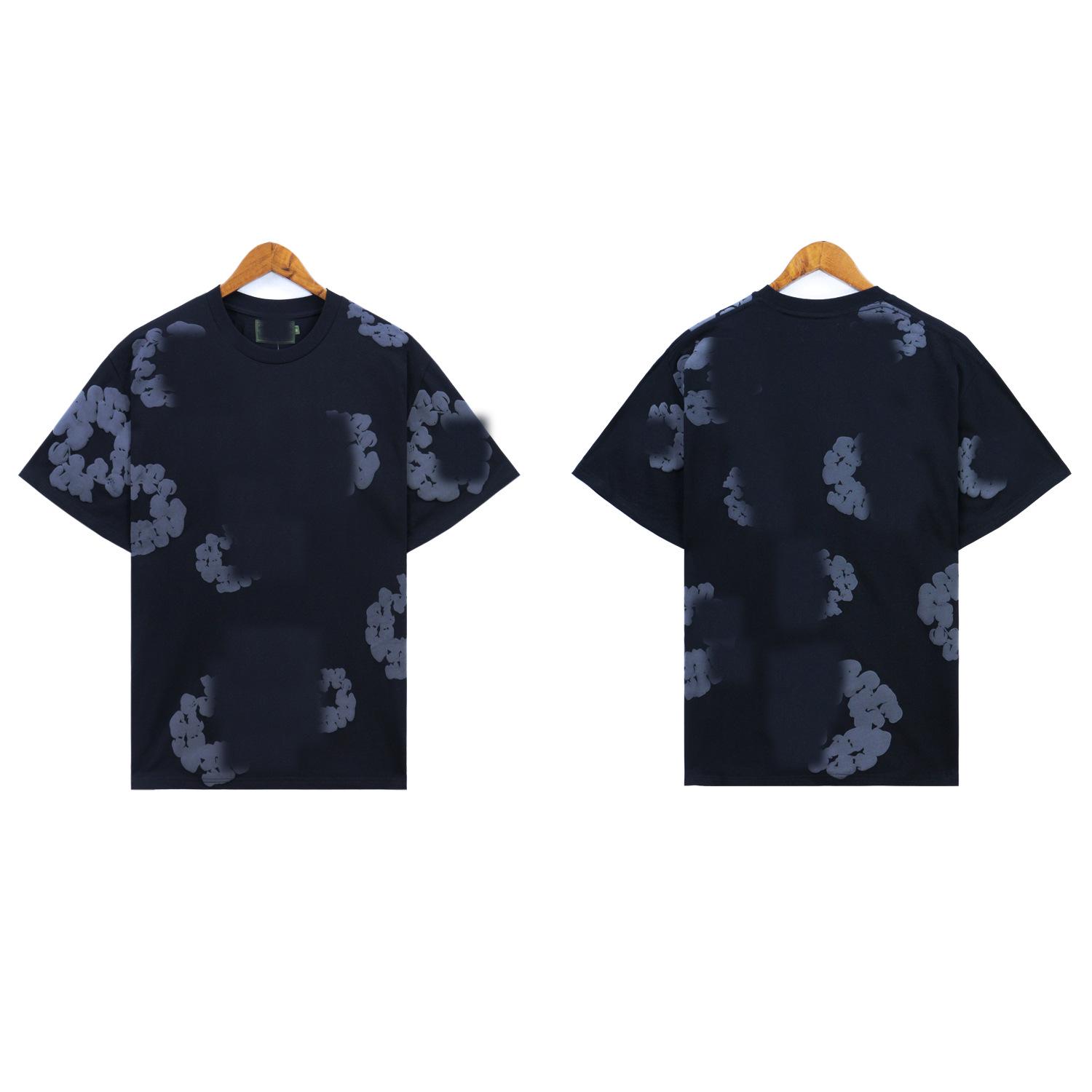 

Весняно-літня повсякденна вільна футболка з деніму та бавовни з принтом, з круглим вирізом XL (European Size)