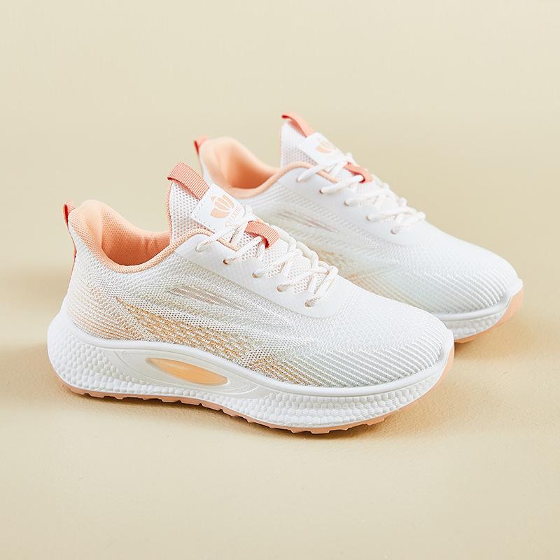 

Летающие вязаные спортивные туфли для женщин весной новый стиль студенческие кроссовки для бега повседневные туфли для увеличения уличной фотографии Q1002 40