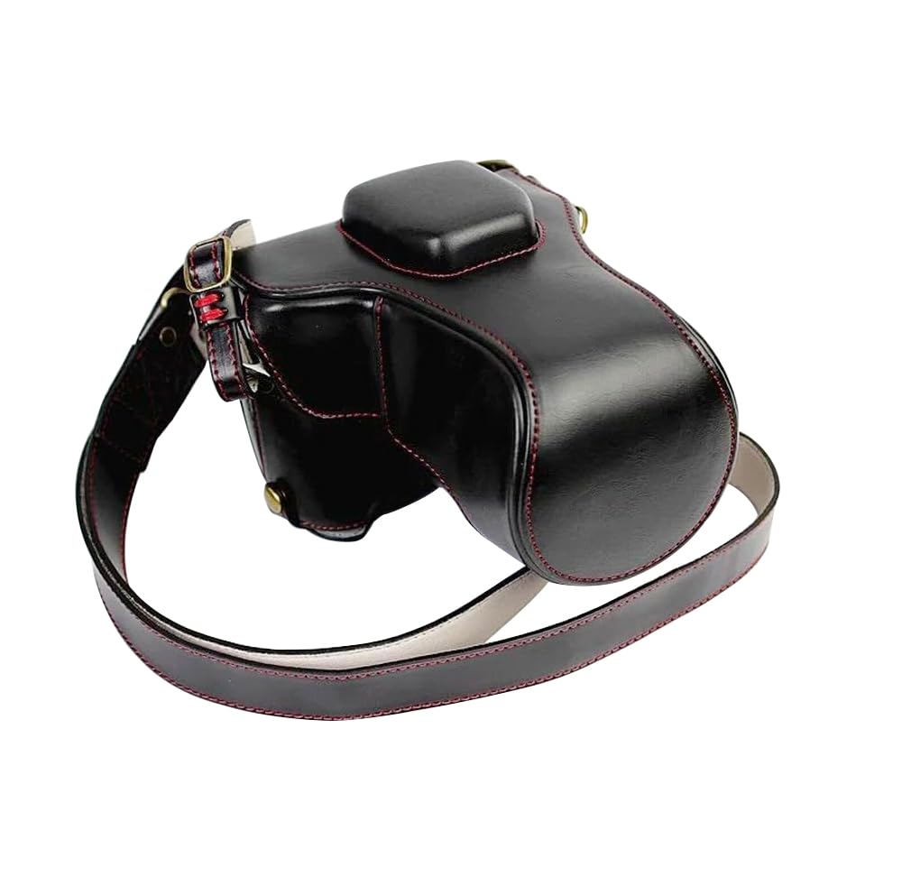 

SIUTATDSH PU Leather Camera Case for Fujifilm X-T10, X-T20, X-T30, and X-T30II, Includes Camera Holder, Shockproof, and Portable (Black)