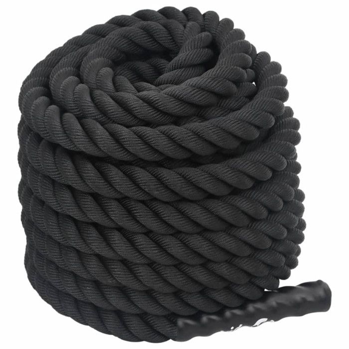Corde de combat - VIDAXL - 15 m - 11 kg - Polyester - Noir