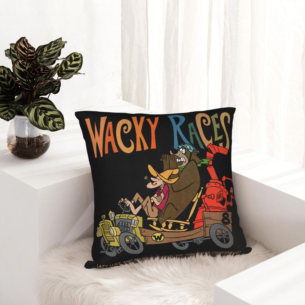 60s Wacky Races Cartoon Lazy Luke and Blubber Pillowcase Printed Cushion Cover Gift Pillow Case Cover Home Square 40*40cm