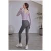 Womens Square Neck Mesh Long Sleeve Yoga Top