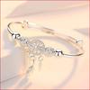 Korean Style Dreamcatcher Bracelet Women Silver Transport Beads Bangles with Tassel Girls Hand Chain Charm Bangle