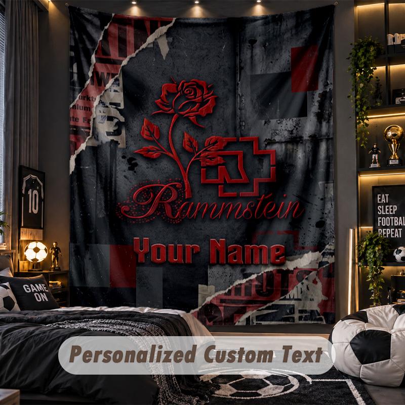 TapestryRammstein Custom Name Text Personalized Wall Hanging Tapestry Home Wall Decor