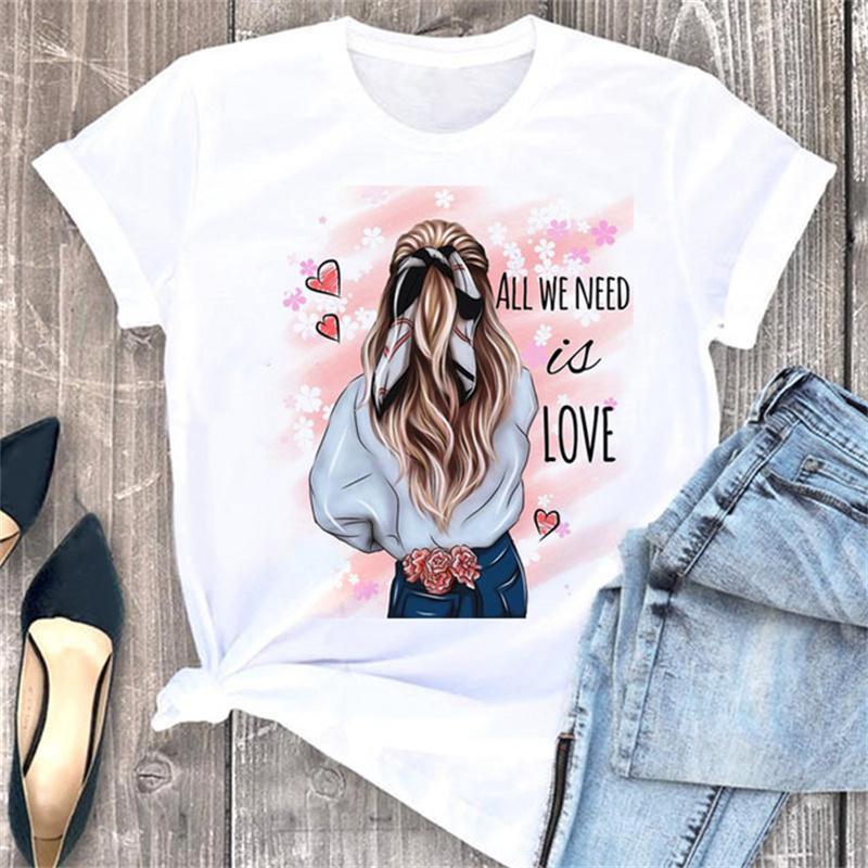 3d Printing Pattern Printing Women's Short-sleeved T-shirt Tops Casual Fashion Style Clothing