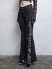 Hilda Incision Dye Bootcut Pants [Brown]