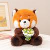 Sehr wertvolles Waschbär und Murmeltier Plüschtier mit umarmendem Blumen-Design für Kinder Geschenk-Sammlung