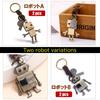 [NOELAMOUR] Stilvolle und Niedliche Roboter-Schlüsselanhänger, Set aus 2 Stück, Legierungs-Schlüsselringe und -Ketten (Roboter A)