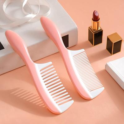 Zeinwap Dressing Comb for Women & Men, Fine Tooth and Wide Tooth Hair Comb, Pink & White Styling Comb Set (Pack of 2)