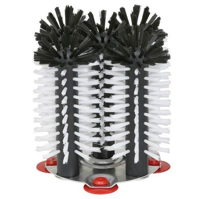 Delfin 5x18cm Glass Brush with Metal Plate and Suction Cups
