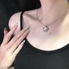 Niche Design Cold Wind Moonstone Personality Simple Fashion Necklace Gemstone French Collarbone Chain Female Tide Han