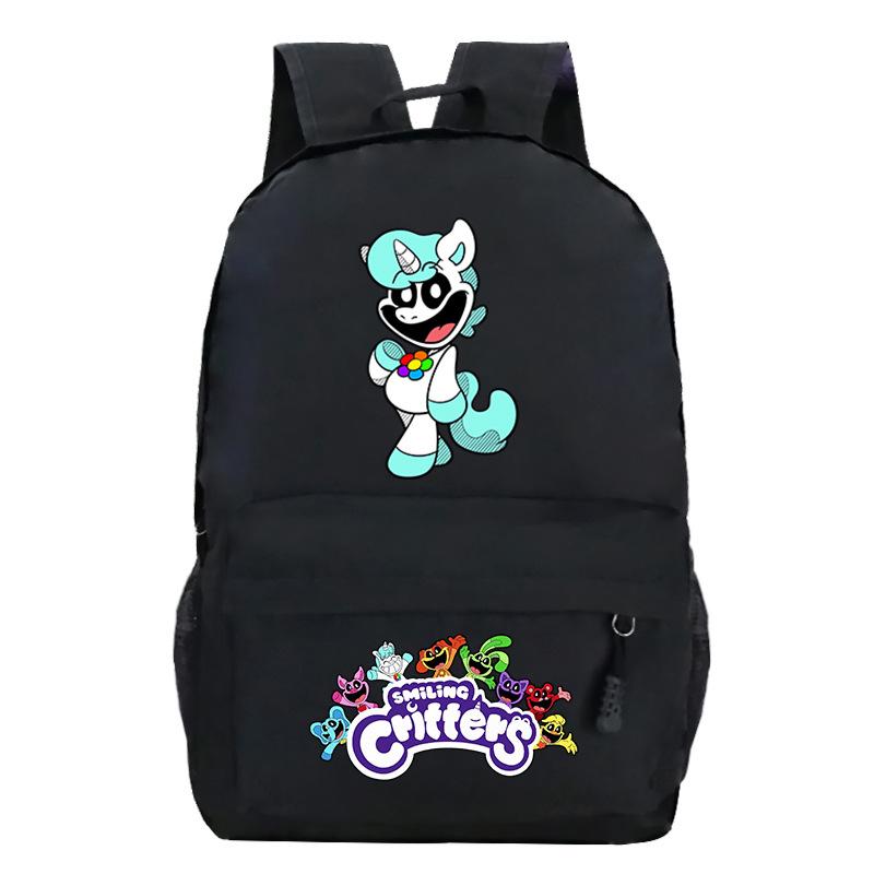 Smiling Critters Smiling Animals College Style Boys And Girls Junior High School Students School Bag Casual Backpack