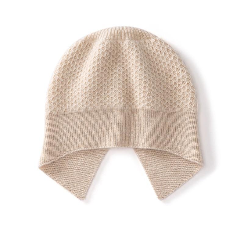 100% Pure Cashmere Beanie Hat Women Men Winter Warm Ear Protection Knit Cap Minimalist Style
