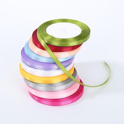 Party Decoration Satin Ribbon Jewelry Finding Double 6mm 1PC Wedding Multicolor Faced Sided Reels 22 Metres Party