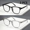 2 PCS Fashion Reading Glasses For Women Men Classics Blue Light Blocking Glasses