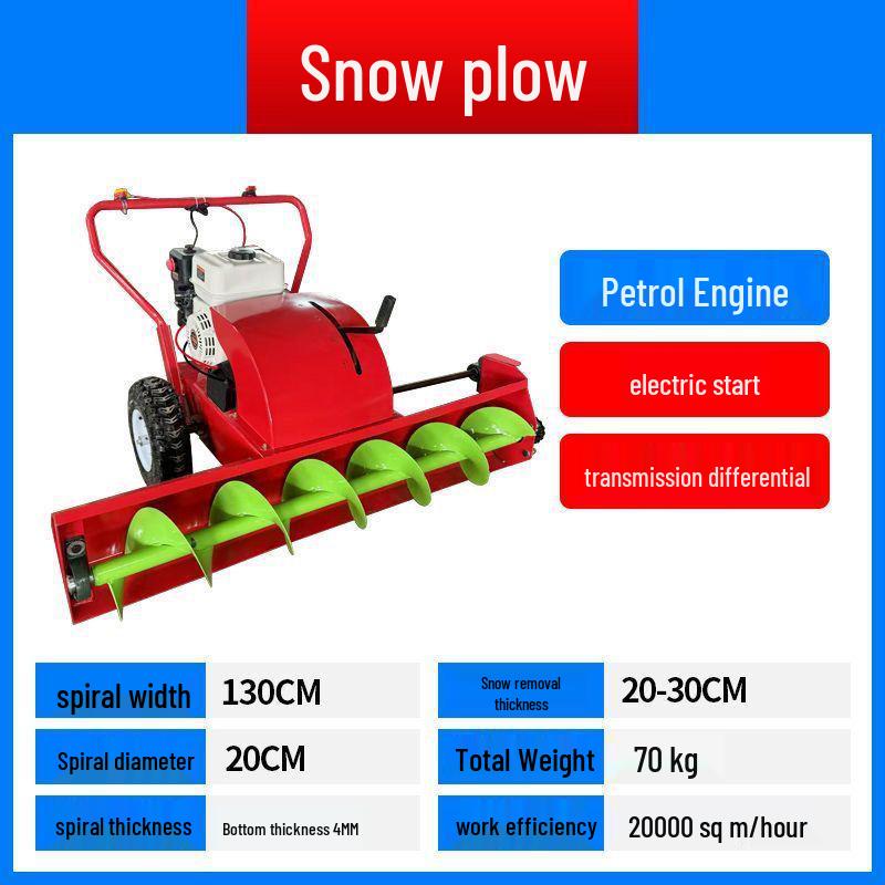 Compact Gasoline Snow Blower and Shovel for Property and Road Sanitation