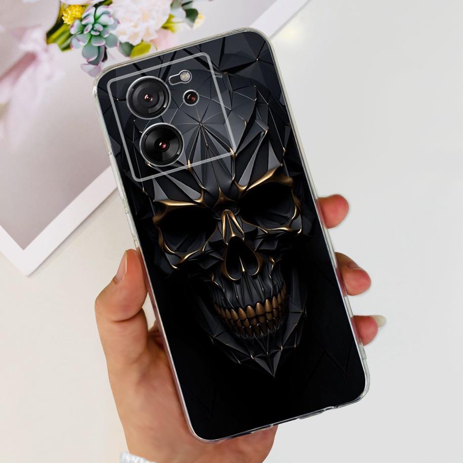 For Xiaomi 13T Pro Case Fashion Flowers Shockproof Soft Silicon Protector Clear Coque For Xiaomi 13T Phone Cases Mi 13TPro Funda