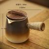 ZISIZ Large Capacity Ceramic Tea Pot with Wooden Lid