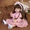 KEIUMI Full Silicone Vinyl 22 Inch Cute Reborn Baby Doll Realistic Skin Washable Doll Toy Christmas Gift