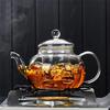 400ml/1000ml Thickened Glass Teapot Heat-Resistant High Borosilicate Glass Flower Tea Pot with Filter Heatable Glass Teaware