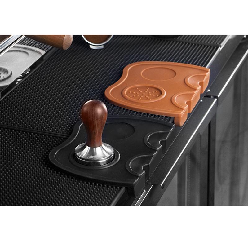 

Coffee Tamper Mat Tamping Rest Holder Corner Edge Pad Black Silicone Espresso Tamping Mat Tamping Station For Office Bar Shop