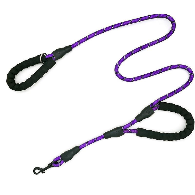 Double Handle Large Dog Leash,reflective Dog Leash with Foam Handle,comfortable & Easy To Control for Dog Training and Walking