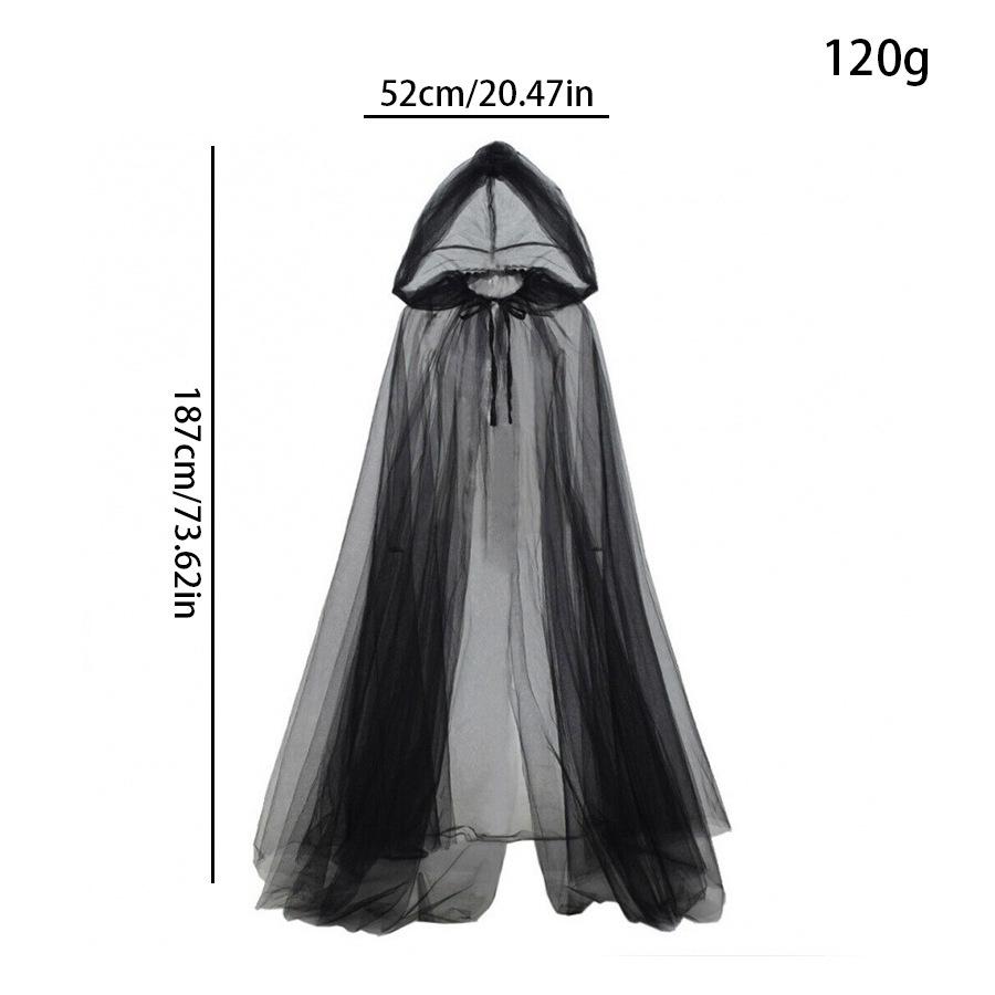 

Стильный плащ с капюшоном из сетки в виде мрачного жнеца и плащ вампира для косплея на Хэллоуин