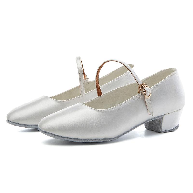 Moderne Tanzschuhe für Kinder, Mädchen, Latein, Walzer, Salsa, Anfänger, Übungstanzschuhe, Seidentanzschuhe, Absatz 3,5 cm