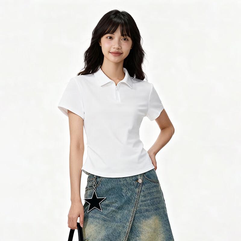 Warrior Women's Pleated Polo Collar Short Sleeve Top
