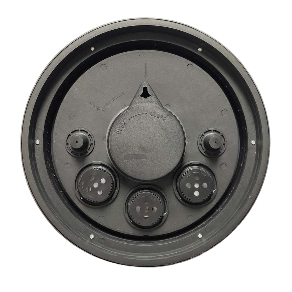 12in Outdoor Wall Clock with Thermometer Garden Waterproof Clock for Livingrooms Kitchen Office Bathroom Bedroom Decors