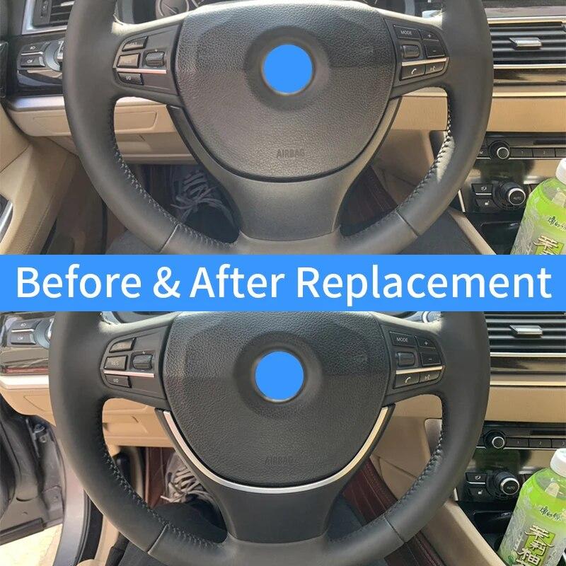 LHD RHD Car Steering Wheel Cover Trim For BMW 5 5GT 6 7 Series F10 F11 F07 F06 F12 F01 F02 2009-2016 Replacement