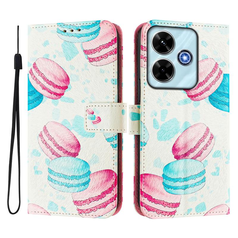 13 Leather Phone Case For Xiaomi Redmi Note 13 Pro Plus 13C 5G Redmi13 Flip Cover Wallet Magnetic Painted Cases Cat Flower Bear