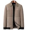 Dad's Winter Velvet Wool Coat: Men's Warm Thickened Jacket for Grandpa