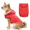 BINGPET Dog Raincoat, Rain Gear, Boa Fleece, Waterproof, Windproof, Snowproof, with Hood, Reflective for Nighttime Use, Adjustable, Pet Clothing, Dog