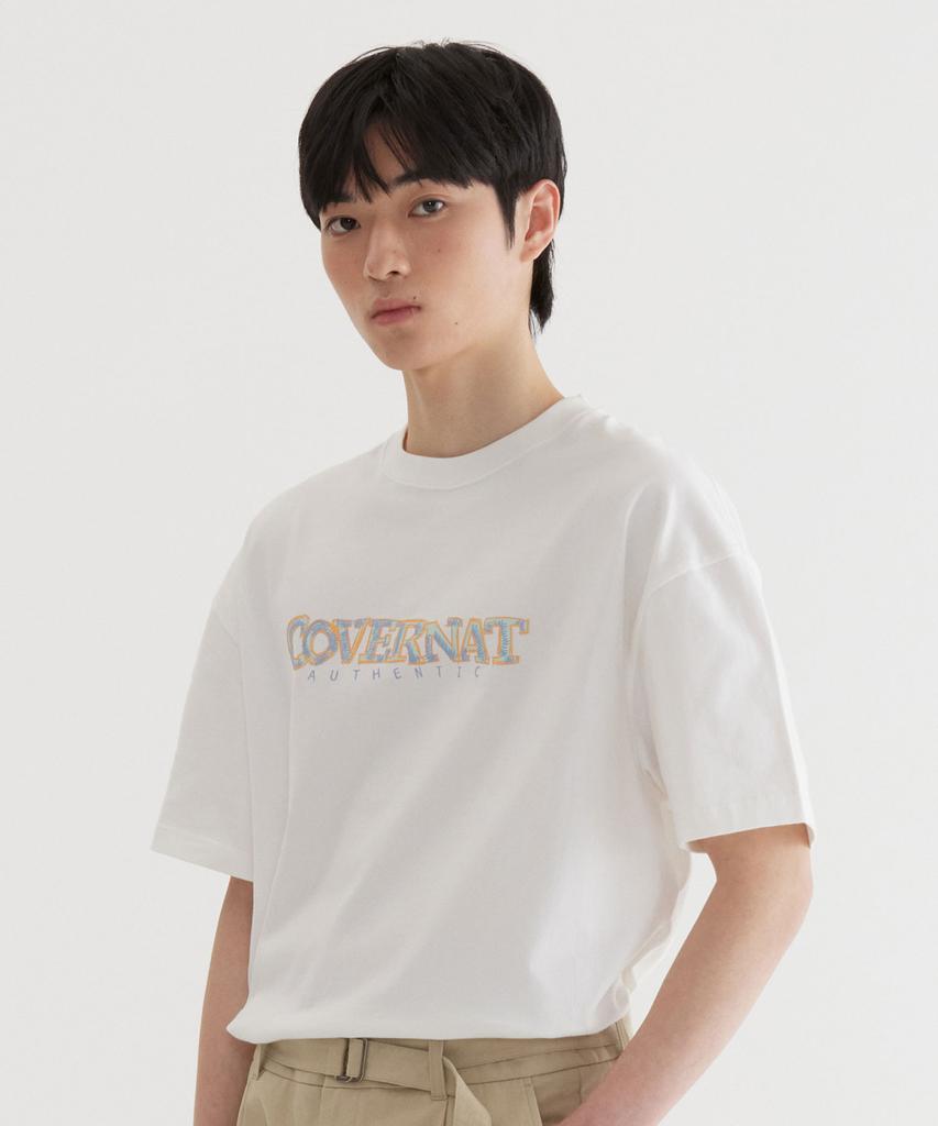 COVERNAT Multicolor Logo Graphic T-Shirt White