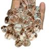 Faceted Clear Quartz Travel Beads with Through Hole for DIY Projects