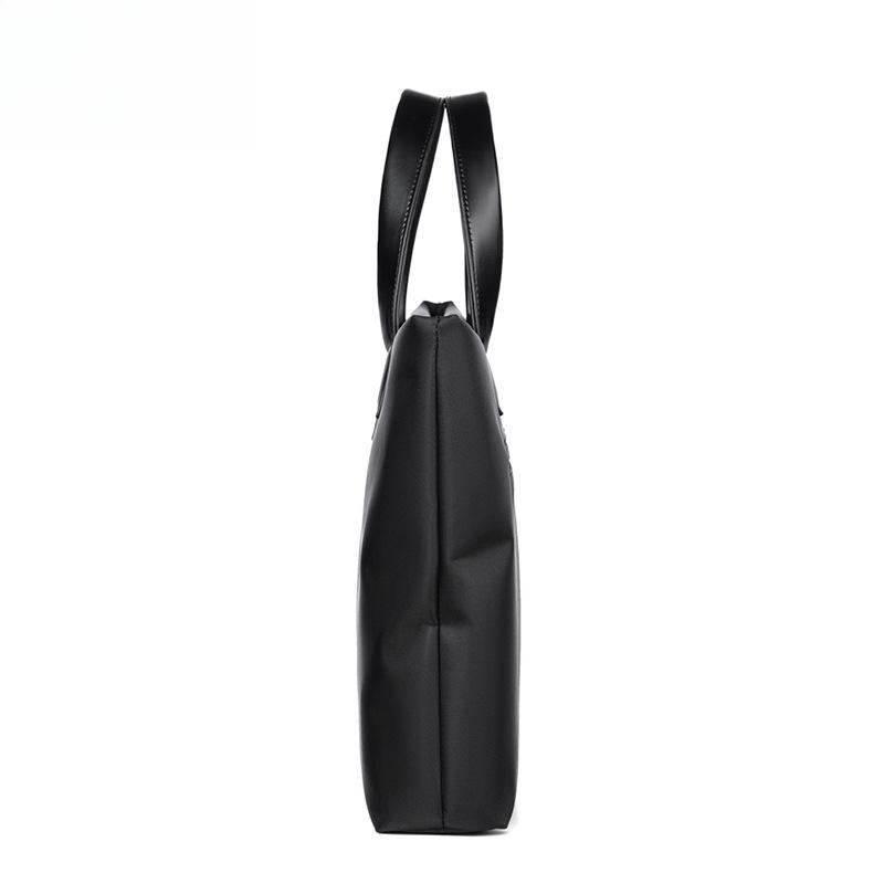 Fashionable Men's Briefcase Portable Casual Women's File Bag Commuting Waterproof Computer Bag Oxford Cloth Conference Bag