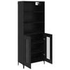 Highboard In Black Oak Look 27.8 X 13.4 X 70.9 In (L X W X H) Engineered Wood