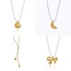 Geometric Style Pendant Necklace Featuring Butterfly Design And Gold Plating For Women
