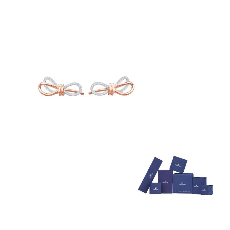Swarovski Lifelong Bow Stud Earrings Womens Original brand box