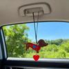 Dachshund Dog Keychain Fashion Pu Leather Dog Keychains For Women Bag Pendant Jewelry
