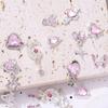 WTEMPO 24PCS Mixed Colorful Nail Charms Elegant Mini Nail Art Decorations Kit Arious Pattern Designs DIY Crafts Making Supplies Like Phone Cases Bags