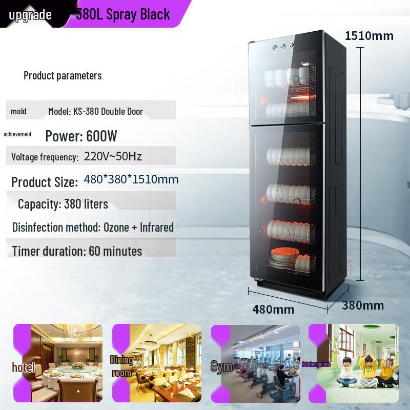 Compact Vertical Dish Drying Cabinet for Tableware and Utensils