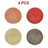 2/3/4PCS Heat Insulation Mat Round Woven Heat-resistant Placemats Washable Houseware Tableware Pad Stain Resistant Anti-skid