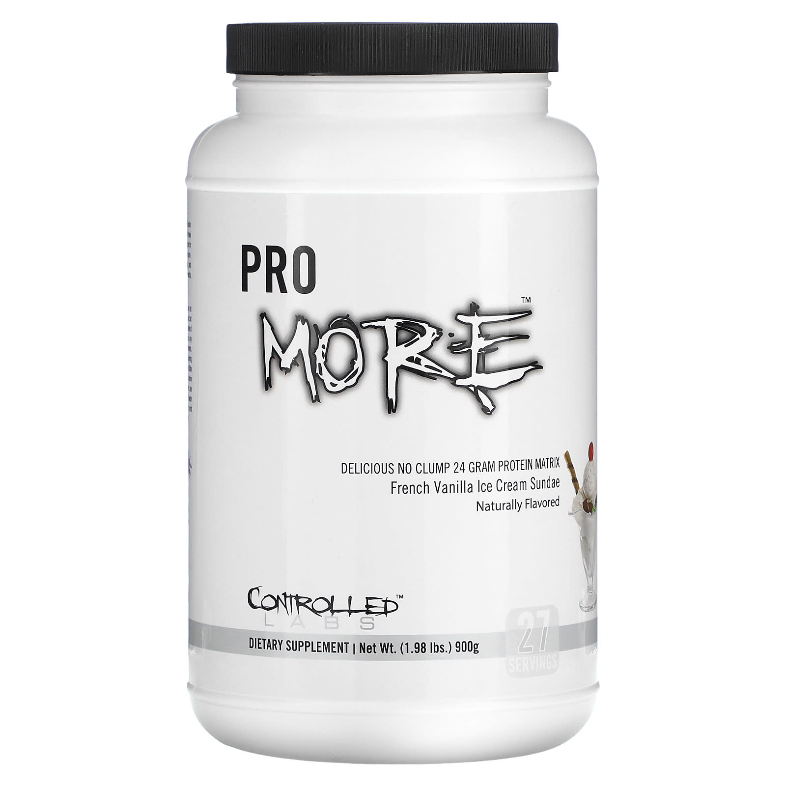 

Controlled Labs, Pro More, Protein Matrix, French Vanilla Ice Cream Sundae, 1.98 lb (900 g)